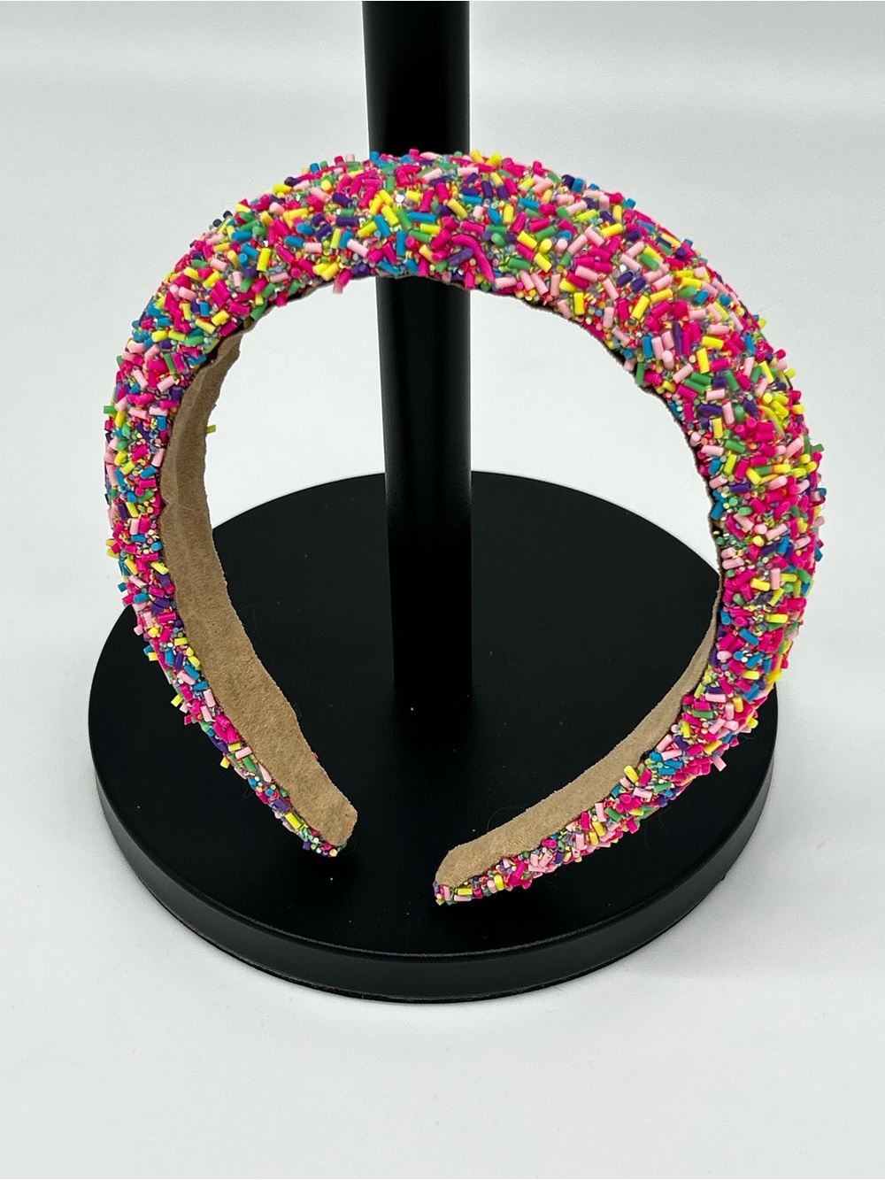Kids Padded Headband with Bright Pink Multicolor Sprinkles